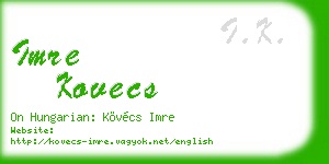 imre kovecs business card